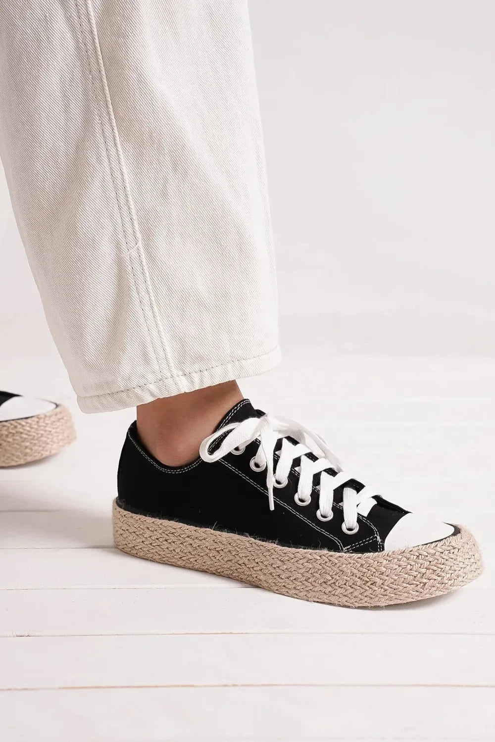 Zapatillas deportivas de suela de esparto tejida con cordones Beast Fashion Imagen secundaria del producto